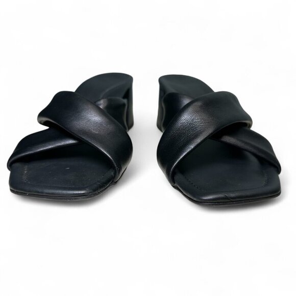 Paul Green Black Leather Low Heel Lauren Sandal - UK 6, US 8.5 - Picture 5 of 13